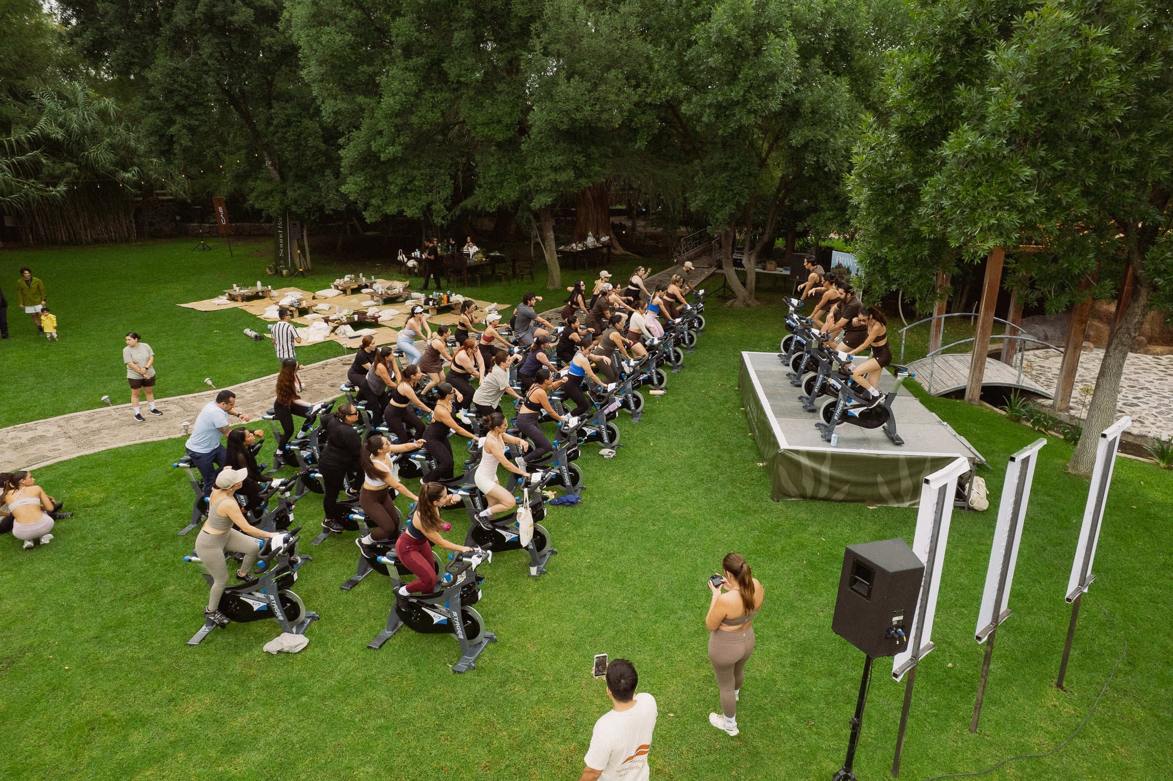 Clase de ciclismo al aire libre